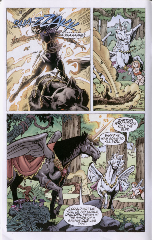 Seriously, I love that look in the second panel. 'HUH-HEY KIDS! I'M A MAAAAAAGICAL YOO-NI-CORN!'